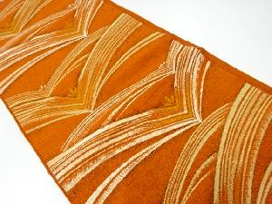 手織り紬若松模様織出し名古屋帯